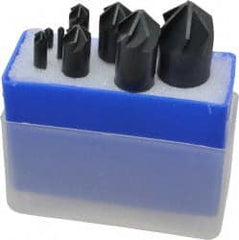 M.A. Ford - 8 Piece, 1/8 to 1" Head Diam, 90° Included Angle, Single End Countersink Set - Makers Industrial Supply