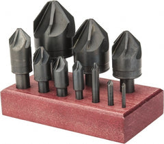 M.A. Ford - 10 Piece, 1/8 to 1-1/2" Head Diam, 82° Included Angle, Countersink Set - Makers Industrial Supply