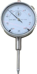 Value Collection - 1" Range, 0-50 Dial Reading, 0.0005" Graduation Dial Drop Indicator - 2.28" Dial, Revolution Counter - Makers Industrial Supply