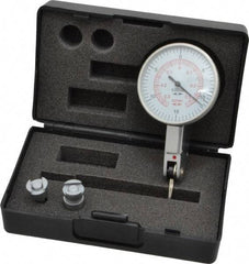 Value Collection - 0.03 Inch Range, 0.0005 Inch Dial Graduation, Horizontal Dial Test Indicator - White Dial, 0-15-0; 0-35-0 Dial Reading - Makers Industrial Supply