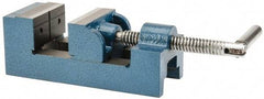 Value Collection - 2-1/2" Jaw Opening Capacity x 1-1/2" Throat Depth, Horizontal Drill Press Vise - 2-1/2" Wide Jaw, Stationary Base, Standard Speed, 7-1/4" OAL x 2-5/8" Overall Height, Cast Iron - Makers Industrial Supply