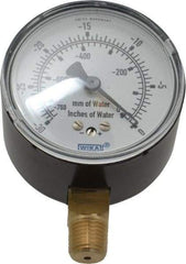 Wika - 2-1/2" Dial, 1/4 Thread, 0-30/0-760 Scale Range, Pressure Gauge - Lower Connection Mount, Accurate to 1.5% of Scale - Makers Industrial Supply