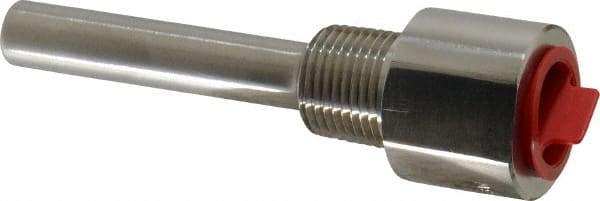 Alloy Engineering - 4 Inch Overall Length, 1/2 Inch Thread, 304 Stainless Steel Standard Thermowell - 2-1/2 Inch Insertion Length - Makers Industrial Supply