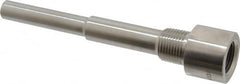 Alloy Engineering - 6 Inch Overall Length, 1/2 Inch Thread, 304 Stainless Steel Standard Thermowell - 4-1/2 Inch Insertion Length - Makers Industrial Supply