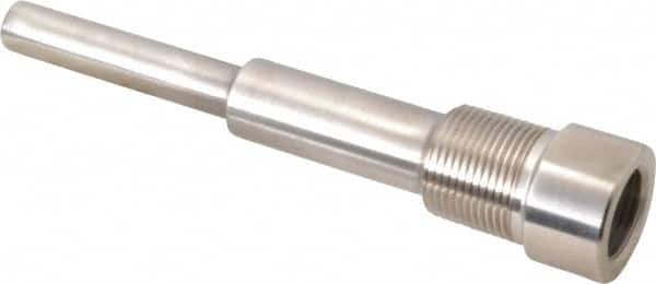 Alloy Engineering - 6 Inch Overall Length, 3/4 Inch Thread, 316 Stainless Steel Standard Thermowell - 4-1/2 Inch Insertion Length - Makers Industrial Supply