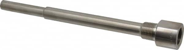 Alloy Engineering - 9 Inch Overall Length, 1/2 Inch Thread, 304 Stainless Steel Standard Thermowell - 7-1/2 Inch Insertion Length - Makers Industrial Supply