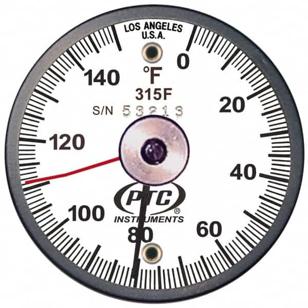 PTC Instruments - 150°F, 2 Inch Dial Diameter, Dual Magnet Mount Thermometer - 1° Division Graduation - Makers Industrial Supply