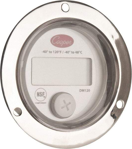 Cooper - -40 to 120°F Front Flange Panel Meter - 4-Digit LCD Display - Makers Industrial Supply