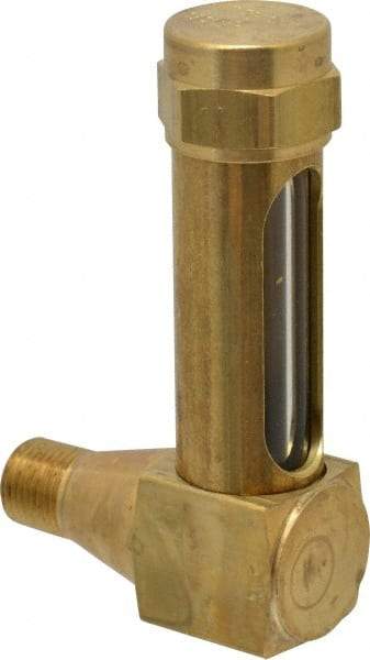 LDI Industries - 1-3/8 Inch Long Sight, 1/8 Inch Thread Size, Buna-N Seal Short Elbow, Vented Oil-Level Indicators and Gauge - 2-3/8 Inch Length to Center of Base - Makers Industrial Supply