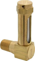 LDI Industries - 1-3/8 Inch Long Sight, 1/4 Inch Thread Size, Buna-N Seal Short Elbow, Vented Oil-Level Indicators and Gauge - 2-3/8 Inch Length to Center of Base - Makers Industrial Supply