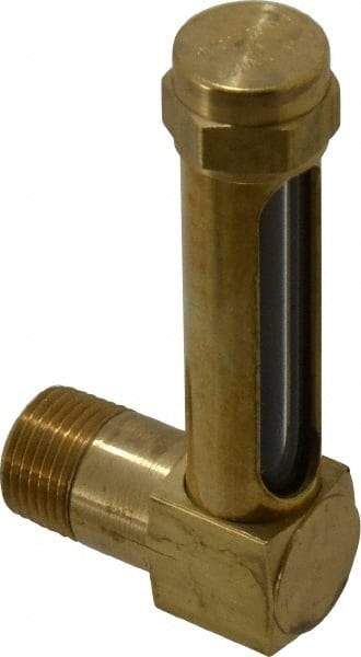 LDI Industries - 1-7/8 Inch Long Sight, 3/8 Inch Thread Size, Buna-N Seal Short Elbow, Vented Oil-Level Indicators and Gauge - 2-7/8 Inch Length to Center of Base - Makers Industrial Supply