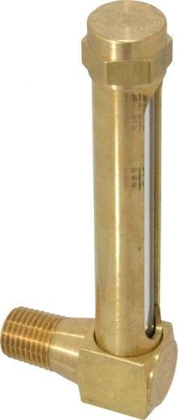 LDI Industries - 2-3/4 Inch Long Sight, 1/4 Inch Thread Size, Buna-N Seal Short Elbow, Vented Oil-Level Indicators and Gauge - 3-7/8 Inch Length to Center of Base - Makers Industrial Supply