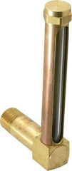 LDI Industries - 4-1/4 Inch Long Sight, 1/2 Inch Thread Size, Buna-N Seal Long Elbow, Vented Oil-Level Indicators and Gauge - 5-7/16 Inch Length to Center of Base - Makers Industrial Supply