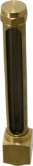 LDI Industries - 4-1/4 Inch Long Sight, 1/2 Inch Thread Size, Buna-N Seal Elbow to Female Thread, Vented Oil-Level Indicators and Gauge - 5-3/4 Inch Length to Center of Base - Makers Industrial Supply