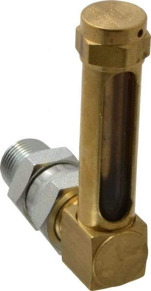 LDI Industries - 1-7/8 Inch Long Sight, 3/8 Inch Thread Size, Buna-N Seal Union Coupling, Vented Oil-Level Indicators and Gauge - 2-7/8 Inch Length to Center of Base - Makers Industrial Supply