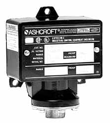 Ashcroft - 90 to 600 psi Adjustable Range, 2,400 Max psi, Watertight Single Setpoint - 1/4 Thread - Makers Industrial Supply