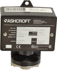 Ashcroft - 9 to 60 psi Adjustable Range, 500 Max psi, Watertight Single Setpoint - 1/4 Thread - Makers Industrial Supply