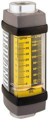 Hedland - 1-1/4" SAE Port Oil & Petroleum-Based Liquid Flowmeter - 3000 Max psi, 5 to 50 GPM, Anodized Aluminum - Makers Industrial Supply