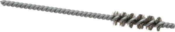 Schaefer Brush - 1/8 Inch Inside Diameter, 5/16 Inch Actual Brush Diameter, Stainless Steel, Power Fitting and Cleaning Brush - 1/8 Shank Diameter, 3-5/8 Inch Long, Twisted Wire Stem, 1/4 Inch Refrigeration Outside Diameter - Makers Industrial Supply