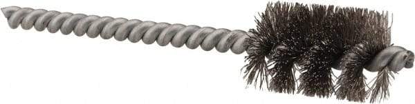 Schaefer Brush - 1/2 Inch Inside Diameter, 11/16 Inch Actual Brush Diameter, Stainless Steel, Power Fitting and Cleaning Brush - 3/16 Shank Diameter, 3-5/8 Inch Long, Twisted Wire Stem, 5/8 Inch Refrigeration Outside Diameter - Makers Industrial Supply