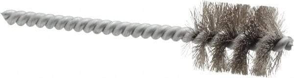 Schaefer Brush - 5/8 Inch Inside Diameter, 13/16 Inch Actual Brush Diameter, Stainless Steel, Power Fitting and Cleaning Brush - 3/16 Shank Diameter, 3-5/8 Inch Long, Twisted Wire Stem, 3/4 Inch Refrigeration Outside Diameter - Makers Industrial Supply