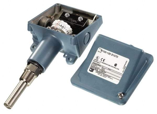 Made in USA - 200 to 425°F, Watertight Temp Switch - 1/2 x 1-7/8 Stem, 10 Resolution - Makers Industrial Supply