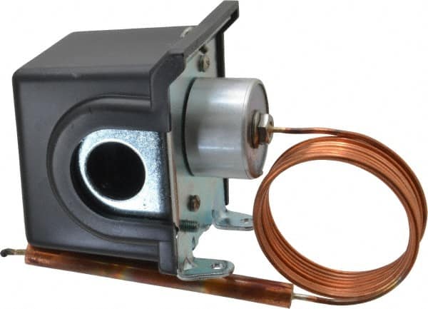 Made in USA - 50 to 300°F, General Service Temp Switch - 10 Resolution, 3/8 x 4-1/2 Bulb - Makers Industrial Supply