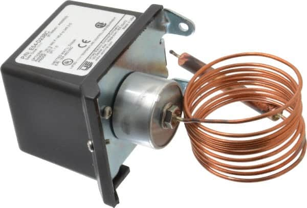 Made in USA - 150 to 650°F, General Service Temp Switch - 25 Resolution, 3/8 x 3-5/8 Bulb - Makers Industrial Supply