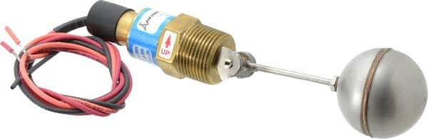 Thomas Products Ltd. - 1" Thread, 900 Max psi, 300°F Max, Liquid Level Side Mounted Float Switches - Brass Stem - Makers Industrial Supply