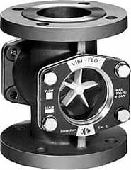 OPW Engineered Systems - 2 Inch, Carbon Steel, Visi-Flo Sight Flow Indicator - 150 Max psi, 7 Inch Overall Length - Makers Industrial Supply