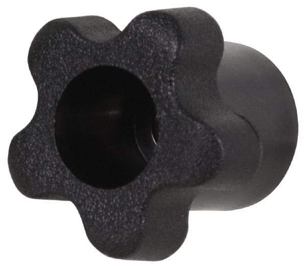 Gibraltar - 1.33" Head Diam, 5 Point Star Knob - 1/4" Hole, Polypropylene, Black - Makers Industrial Supply