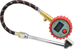 Value Collection - 0 to 160 psi Digital Tire Pressure Gauge - CR2032 Lithium Battery, 9' Hose Length, 0.5 psi Resolution - Makers Industrial Supply