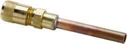 Parker - 500 Max psi, 1/2 Tube OD, Extended Copper Tube Access Valve - Brass - Makers Industrial Supply