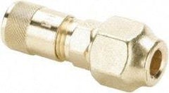 Parker - 500 Max psi, 1/4 Tube OD, Flare Union Access Valve - Brass - Makers Industrial Supply