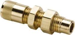 Parker - 500 Max psi, 1/4 Tube OD, Bulkhead Solder Union Access Valve - Brass - Makers Industrial Supply