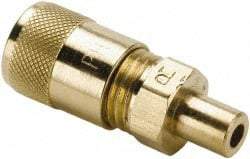 Parker - 500 Max psi, 3/8 Tube OD, Straight Solder Connector Access Valve - Brass - Makers Industrial Supply