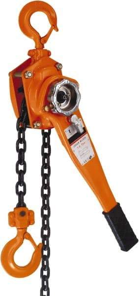 Value Collection - 3,000 Lb Lifting Capacity, Lever Hoist - Made from Chain, 55 Lb Avg Pull to Lift Rated Load - Makers Industrial Supply