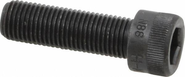 Made in USA - 3/8-24 UNF Hex Socket Drive, Socket Cap Screw - Alloy Steel, Black Oxide Finish, Fully Threaded, 1-1/4" Length Under Head - Makers Industrial Supply