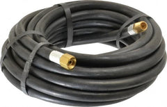 Alliance Hose & Rubber - 1/4" ID x 9/16" OD 25' Long Multipurpose Air Hose - MNPT x FNPT(Swivel) Ends, 300 Working psi, -40 to 190°F, 1/4" Fitting, Black - Makers Industrial Supply