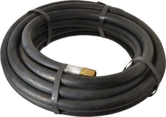 Alliance Hose & Rubber - 3/8" ID x 23/32" OD 25' Long Multipurpose Air Hose - MNPT x FNPT(Swivel) Ends, 300 Working psi, -40 to 190°F, 3/8" Fitting, Black - Makers Industrial Supply