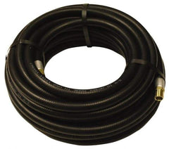 Alliance Hose & Rubber - 1-1/2" ID x 2-1/32" OD 50' Long Multipurpose Air Hose - MNPT x FNPT(Swivel) Ends, 150 Working psi, -40 to 190°F, 1-1/2" Fitting, Black - Makers Industrial Supply