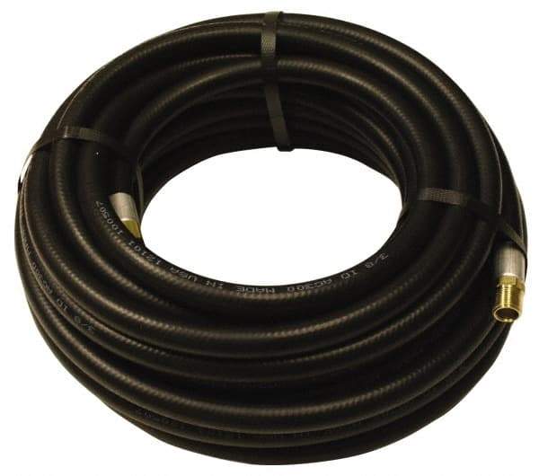 Alliance Hose & Rubber - 1" ID x 1-5/32" OD 50' Long Multipurpose Air Hose - MNPT x FNPT(Swivel) Ends, 300 Working psi, -40 to 190°F, 1" Fitting, Black - Makers Industrial Supply