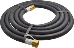 Alliance Hose & Rubber - 1/2" ID x 27/32" OD 10' Long Multipurpose Air Hose - MNPT x FNPT(Swivel) Ends, 200 Working psi, -40 to 190°F, 1/2" Fitting, Black - Makers Industrial Supply