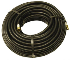 Alliance Hose & Rubber - 1" ID x 1-5/32" OD 100' Long Multipurpose Air Hose - MNPT x FNPT(Swivel) Ends, 300 Working psi, -40 to 190°F, 1" Fitting, Black - Makers Industrial Supply