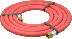 Alliance Hose & Rubber - 3/8" ID x 23/32" OD 10' Long Multipurpose Air Hose - MNPT x FNPT(Swivel) Ends, 300 Working psi, -40 to 190°F, 3/8" Fitting, Red - Makers Industrial Supply