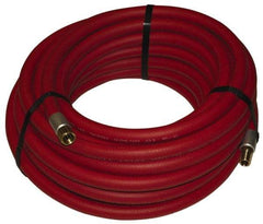 Alliance Hose & Rubber - 3/4" ID x 1-5/32" OD 50' Long Multipurpose Air Hose - MNPT x FNPT(Swivel) Ends, 300 Working psi, -40 to 190°F, 3/4" Fitting, Red - Makers Industrial Supply