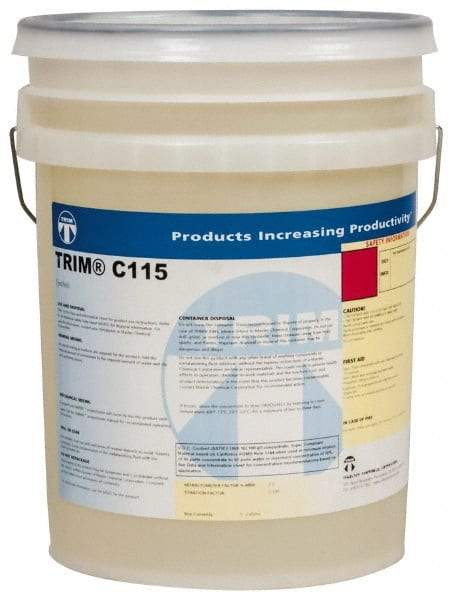 Master Fluid Solutions - Trim C115, 5 Gal Pail Grinding Fluid - Synthetic, For Machining - Makers Industrial Supply