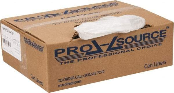 PRO-SOURCE - 0.6 mil Thick, Household/Office Trash Bags - 24" Wide x 31" High, Clear - Makers Industrial Supply