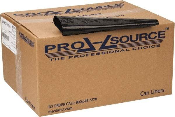 PRO-SOURCE - 1.65 mil Thick, Heavy-Duty Trash Bags - 38" Wide x 58" High, Black - Makers Industrial Supply