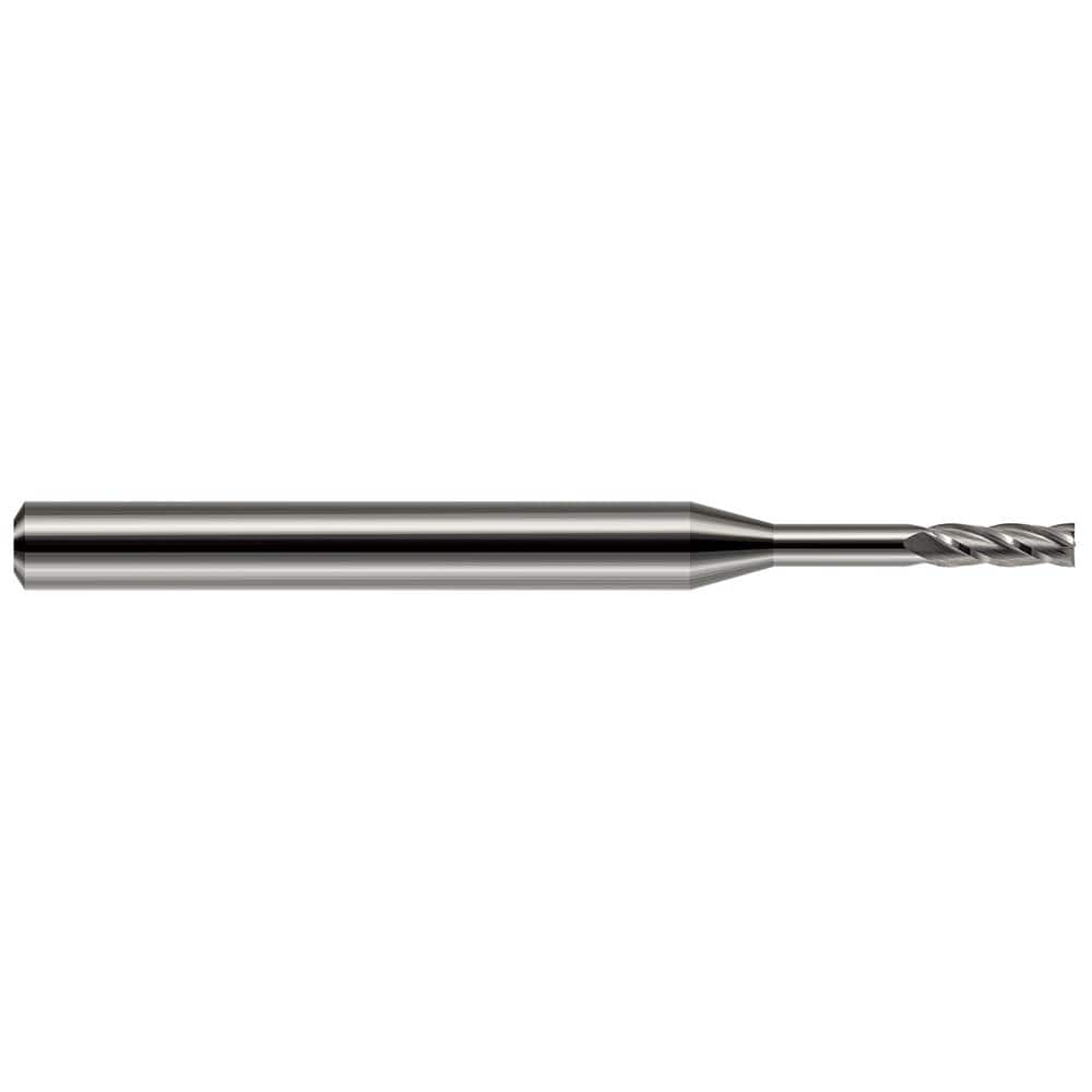 Harvey Tool - 1/32", 3/32" LOC, 1/8" Shank Diam, 1-1/2" OAL, 4 Flute, Solid Carbide Square End Mill - Exact Industrial Supply